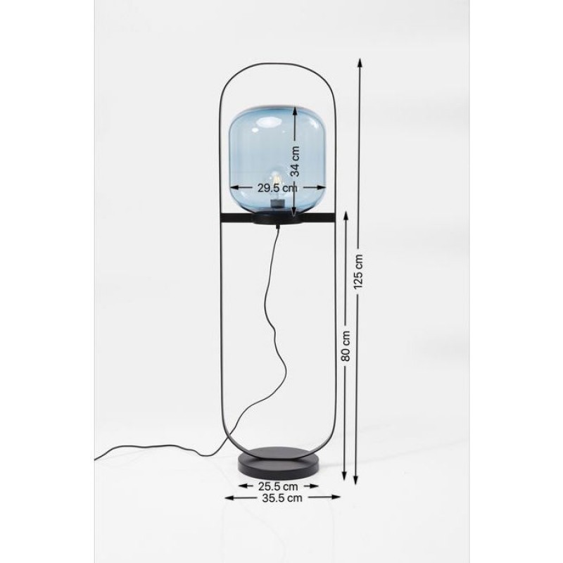 Floor Lamp Jupiter Blue - Black